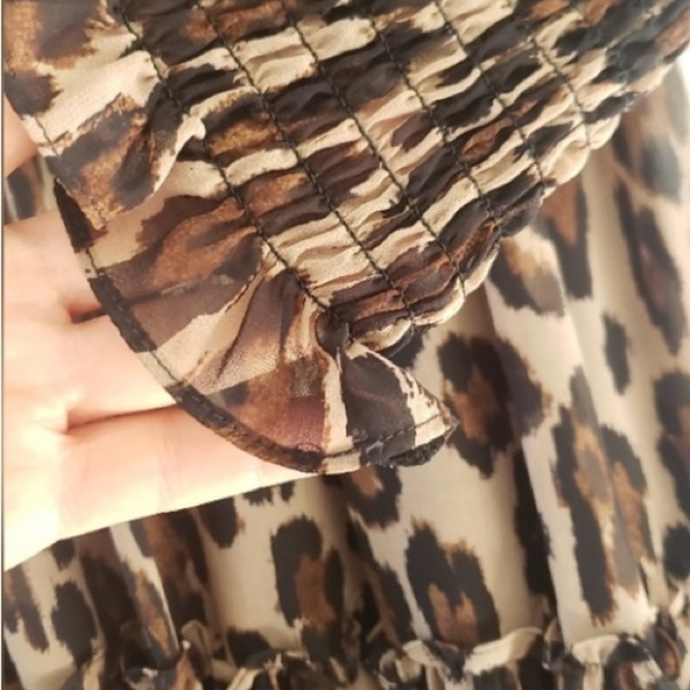 Taylor Dresses Leopard Print Midi Dress - Picture 7 of 7